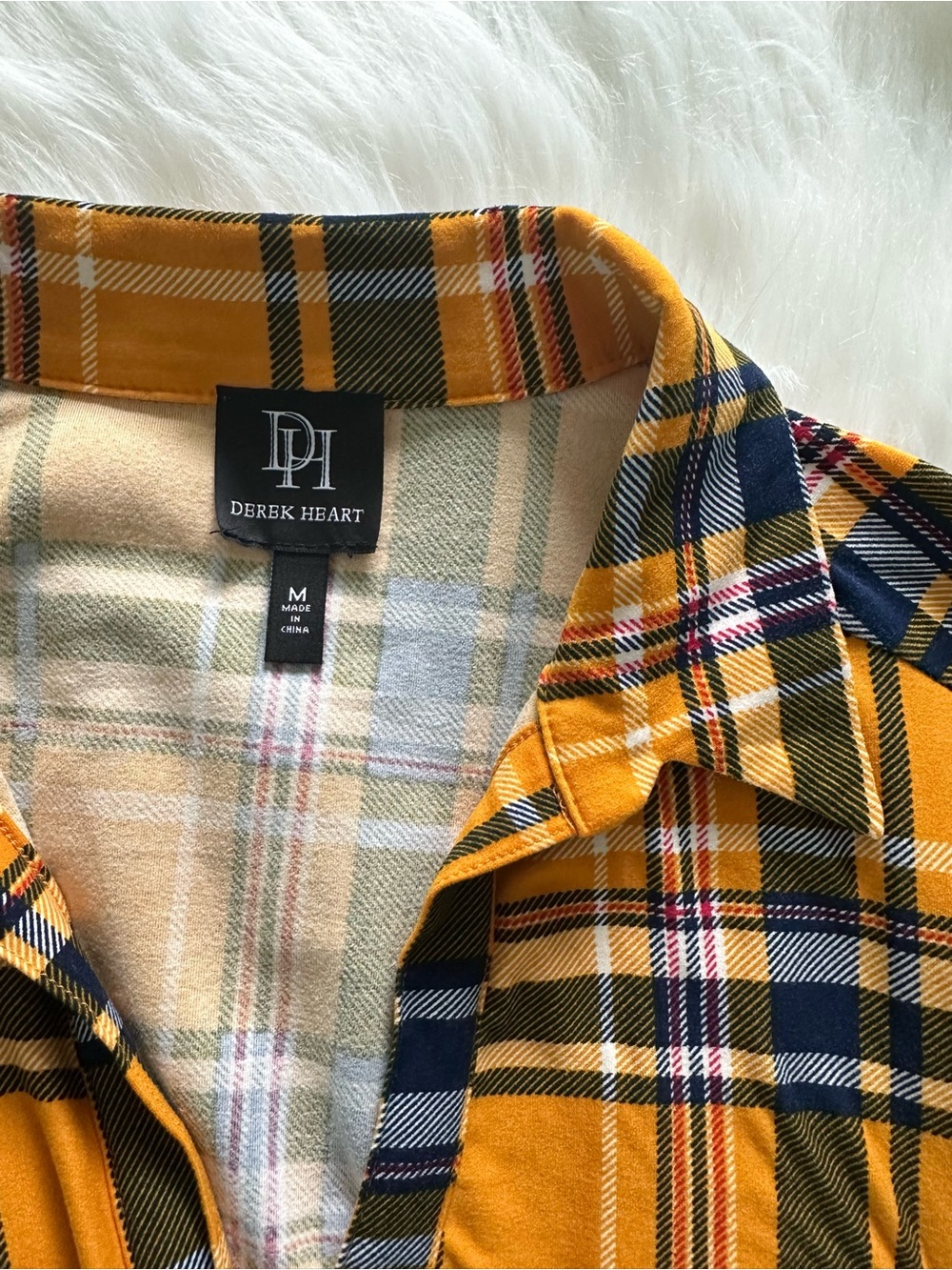 Derek Heart Plaid Button-Up Mini Dress with Belt Size Medium - Picture 7 of 7